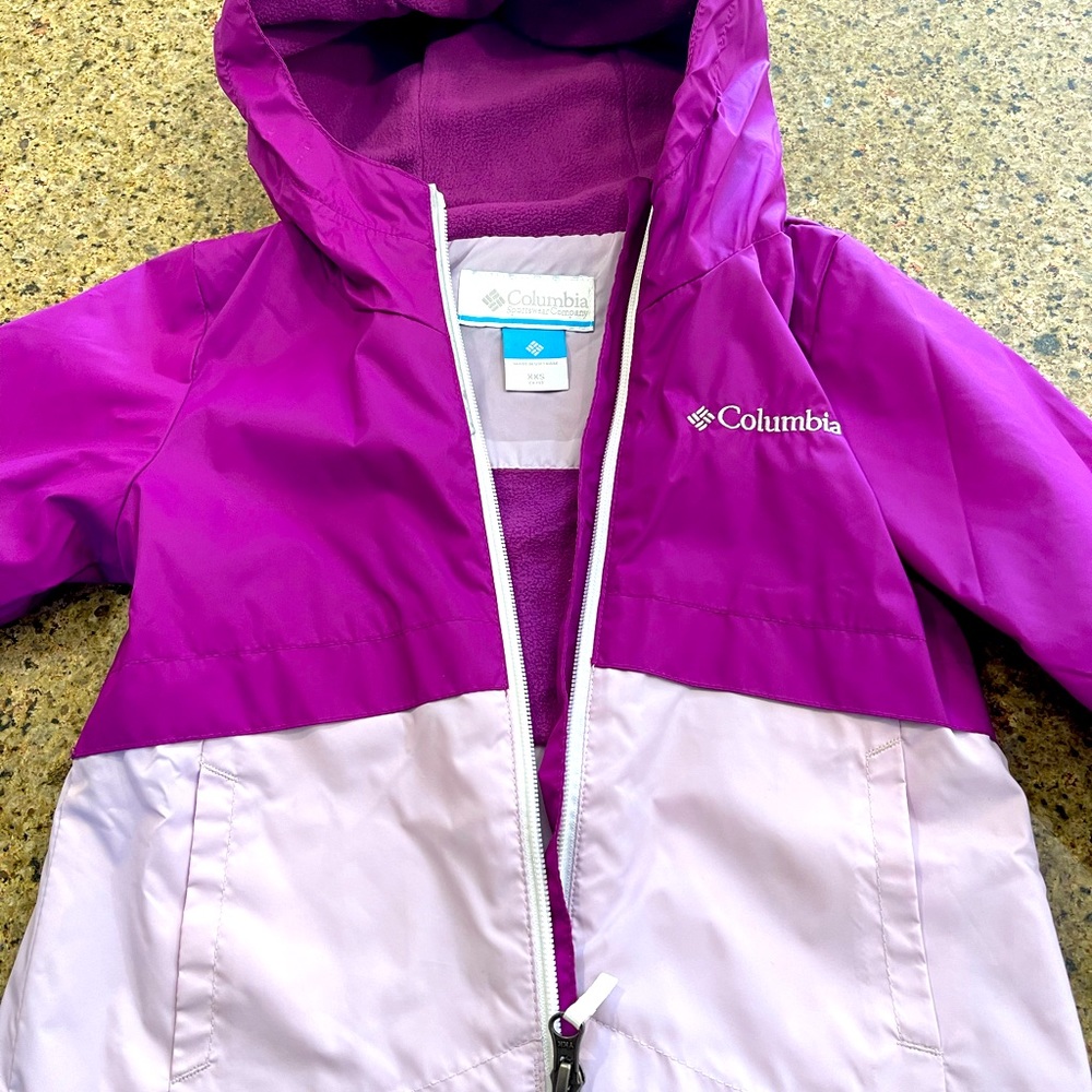 Columbia Kids Fleece Lined Rain Jacket - 4T